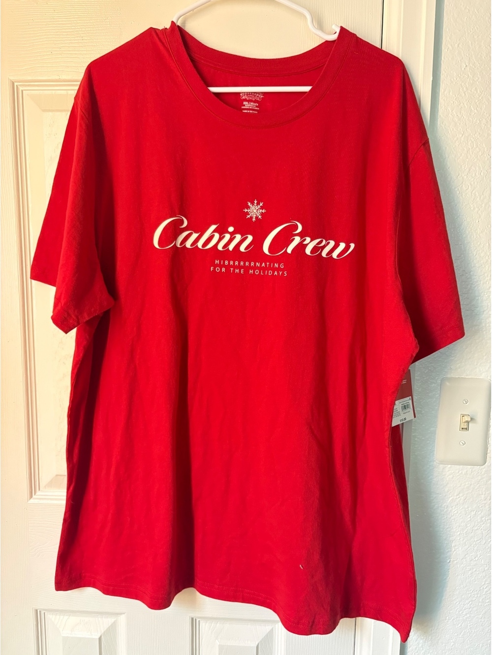 Men's Cabin Crew Red Short Sleeve T-Shirt XXL